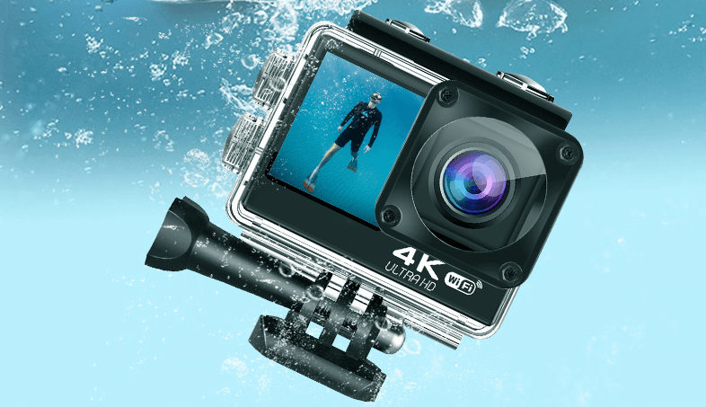 sport action camera waterproof banner